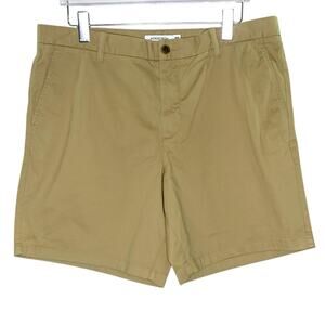 Nordstrom 38W NEW Mens Slim Fit Shorts Tan Stock Cotton Blend Casual